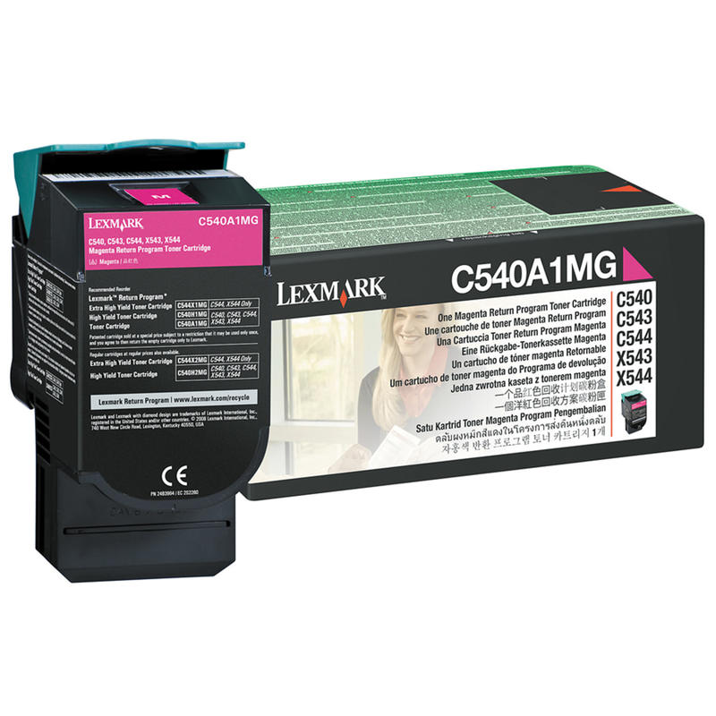 Lexmark C540A1MG Magenta Return Program Toner Cartridge MPN:C540A1MG