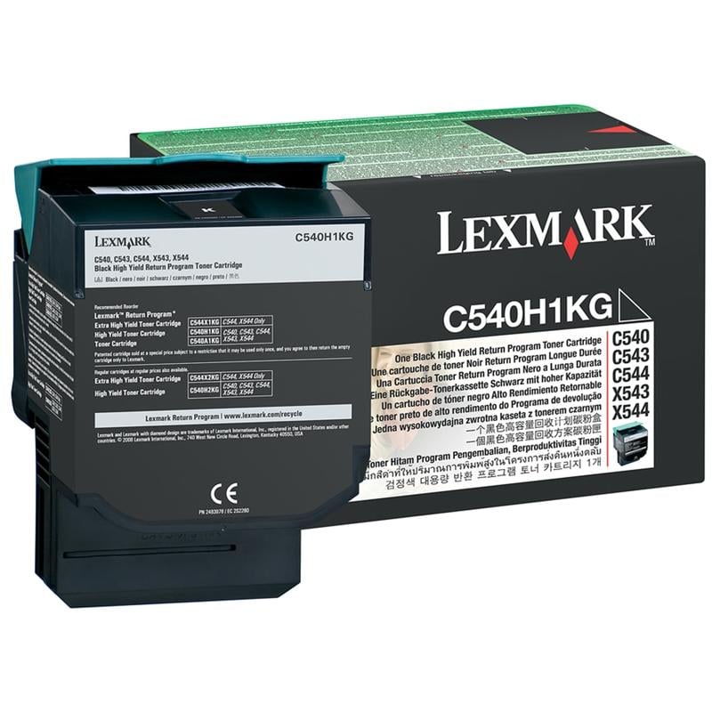 Lexmark C540H1KG Black High Yield Return Program Toner Cartridge MPN:C540H1KG