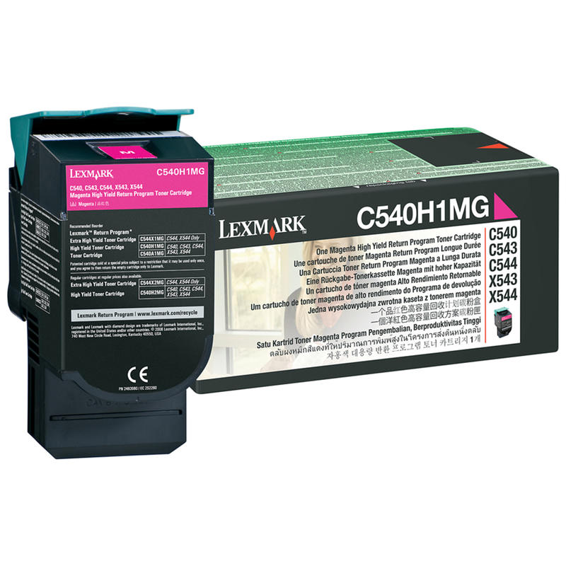 Lexmark C540H1MG Magenta Return Program Toner Cartridge MPN:C540H1MG