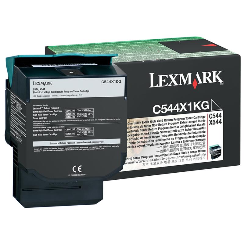 Lexmark C544X1KG Black High Yield Return Program Toner Cartridge MPN:C544X1KG