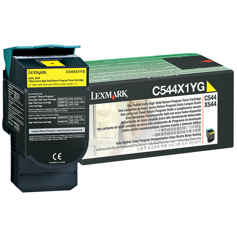 Lexmark C544X1YG Yellow High Yield Toner Cartridge MPN:C544X1YG