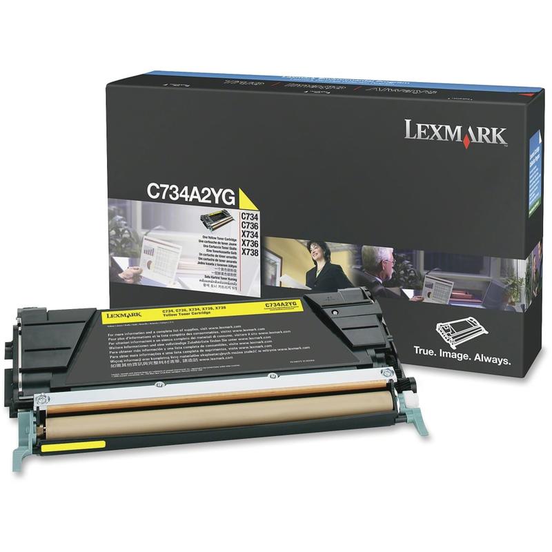 Lexmark C734A2YG Yellow Return Program Toner Cartridge MPN:C734A2YG