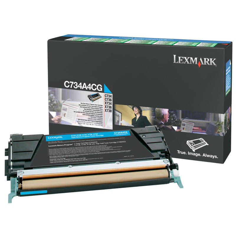 Lexmark C734A4CG Cyan Toner Cartridge MPN:C734A4CG