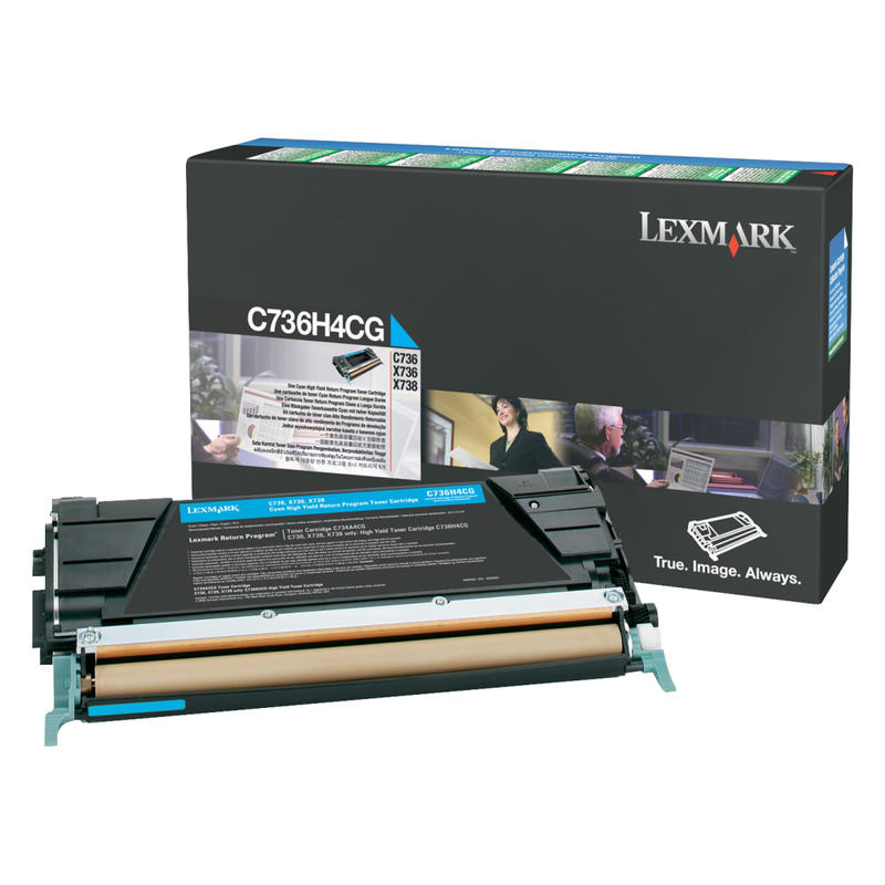 Lexmark C736H4CG Cyan High Yield Toner Cartridge MPN:C736H4CG