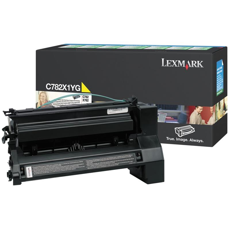 Lexmark C782X1YG Yellow Extra-High Yield Toner Cartridge MPN:C782X1YG