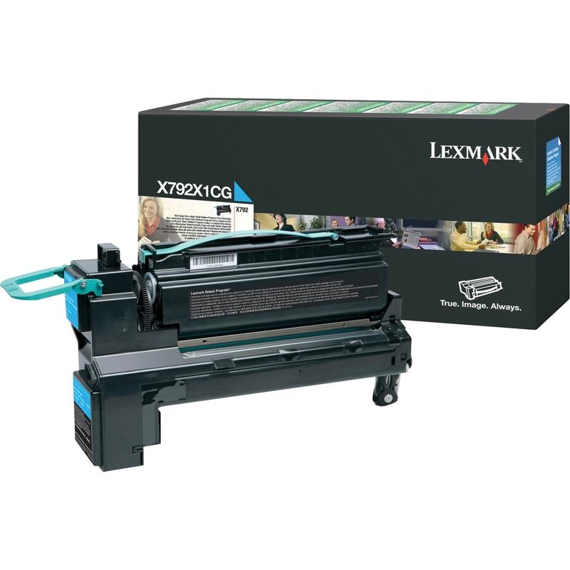 Lexmark X792X1CG Cyan Extra-High Yield Return Program Toner Cartridge MPN:X792X1CG