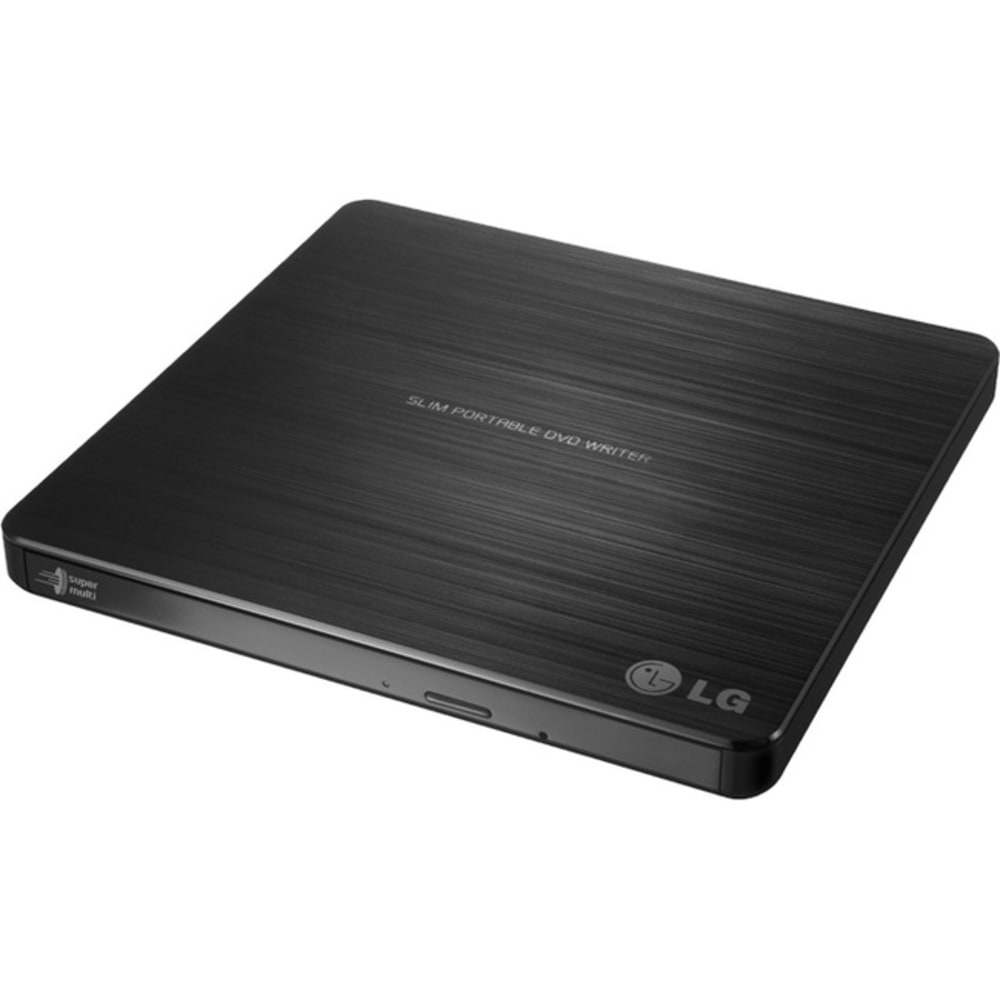 LG GP60NB50 External Ultra Slim DVD Rewriter, USB 2.0, Black MPN:GP60NB50