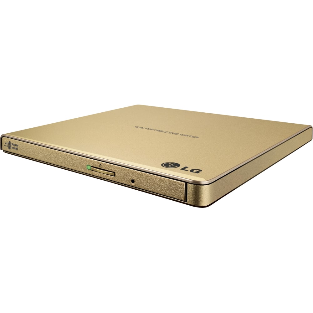 LG GP65NG60 DVD-Writer - External - Gold - DVD-RAM/±R/±RW Support - 24x CD Read/24x CD Write/24x CD Rewrite - GP65NG60 MPN:GP65NG60