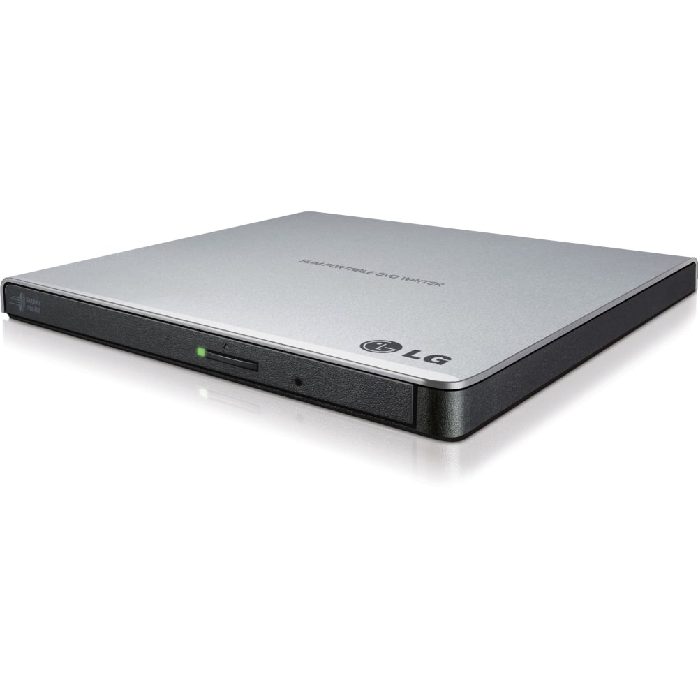 LG GP65NS60 DVD-Writer - 1x Retail Pack - Silver - DVD-RAM/±R/±RW Support - 24x CD Read/24x CD Write/24x CD Rewrite - GP65NS60 MPN:GP65NS60