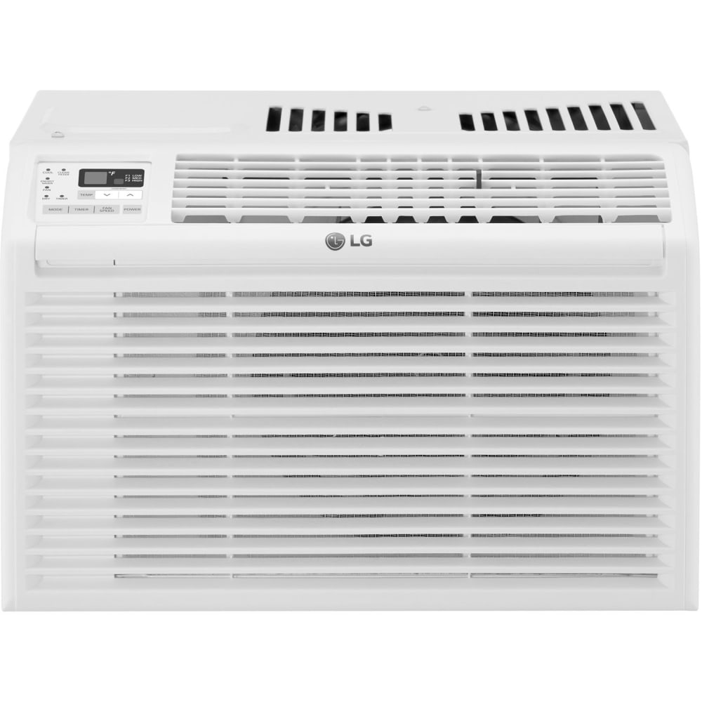 LG Window Air Conditioner With Remote Control, 11 1/8inH x 17 3/8inW x 14 3/8inD, White MPN:LW6017R