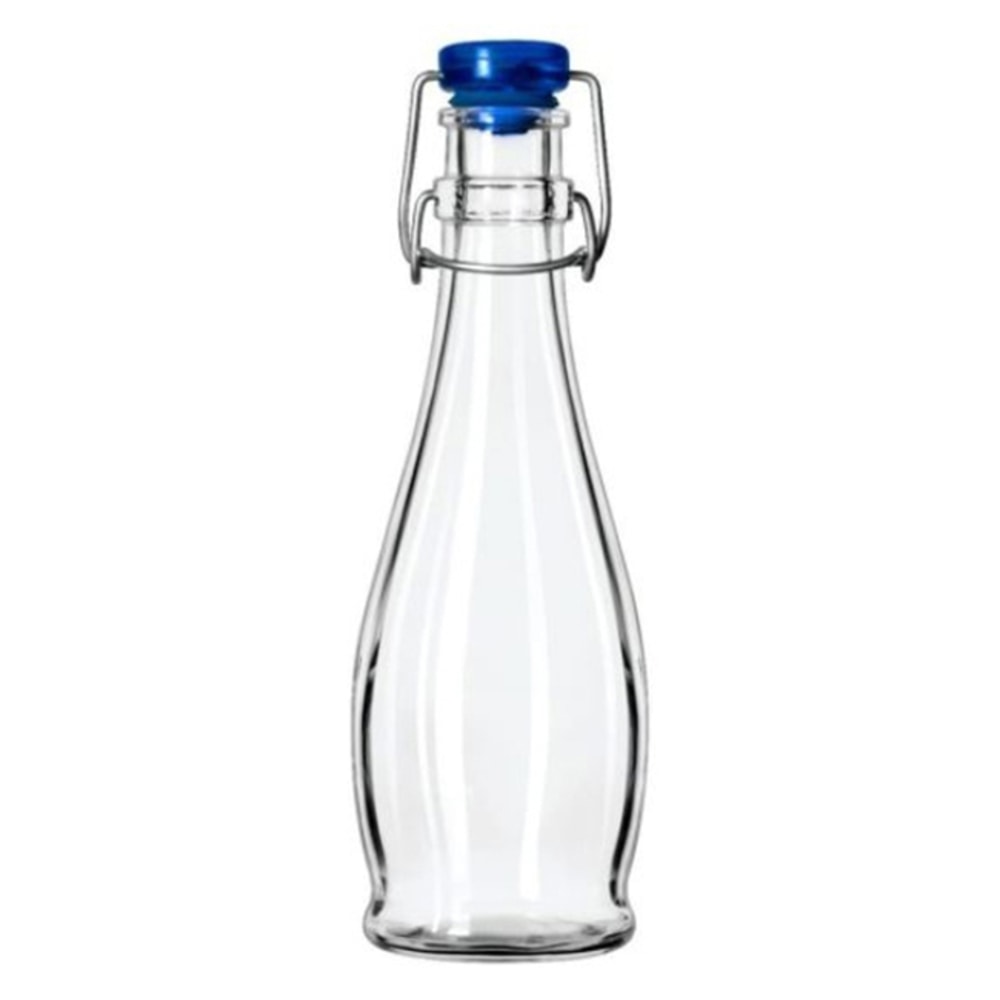 Libbey Glassware Water Bottle With Wire Bail Lid, 12 Oz, Clear MPN:511030
