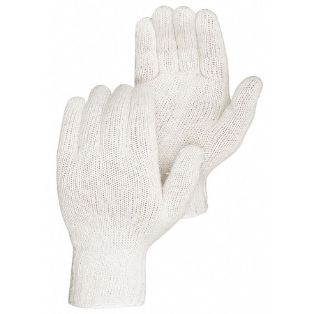 Knit Gloves, Cotton, Polyester, White, S, 12 PK MPN:P4517Q/S
