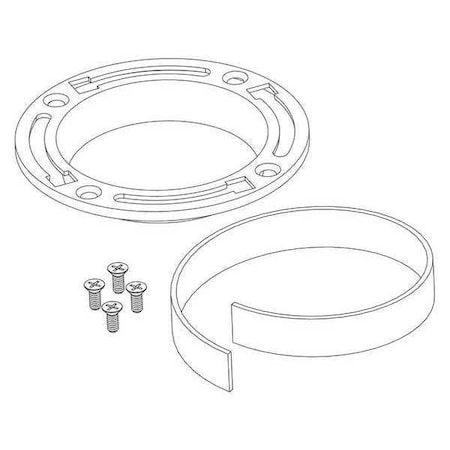 Closet Flange Kit, 2 in H, Brass MPN:K001116