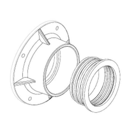 Inlet Hub, 4 in Dia, 4 in H, Fiberglass MPN:K001238