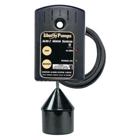 WaterAlarm, Audio, Visual, 120VAC, 9VDC, 4ft MPN:ALM-2-1