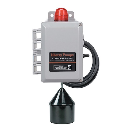 HighWaterAlarm, Audio, Visual, 120VAC, 9VDC MPN:ALM-3W