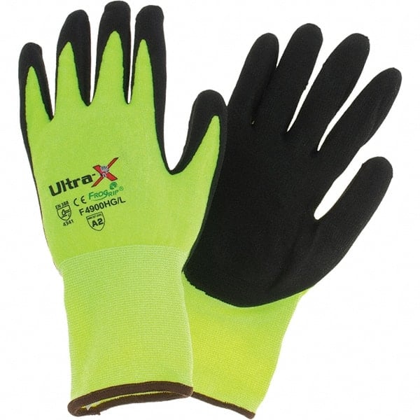 Cut-Resistant Gloves: Size L, ANSI Cut A2, Engineered Yarn (Shell) MPN:F4900HG/L