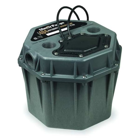Sink Drain Pump System, 1/3 hp HP, 5 A Amps, 4.3 gal, 38 gpm Flow Rate at 5 Ft of Head, 110V AC MPN:404