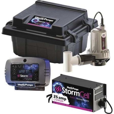 Battery Sump Pump, Discharge 1-1/2