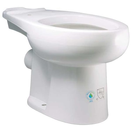 Toilet Bowl, 1.28 gpf, Gravity Fed, Floor with Back Outlet Mount, Elongated, White MPN:AscentII-EW