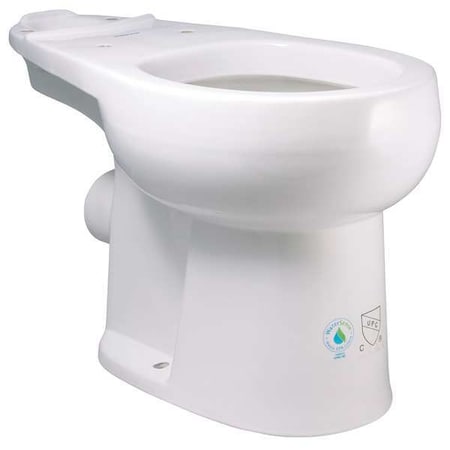 Toilet Bowl, 1.28 gpf, Gravity Fed, Floor with Back Outlet Mount, Round, White MPN:AscentII-RW