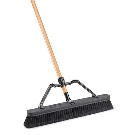 24 in Sweep Face Push Broom, Black MPN:1294G