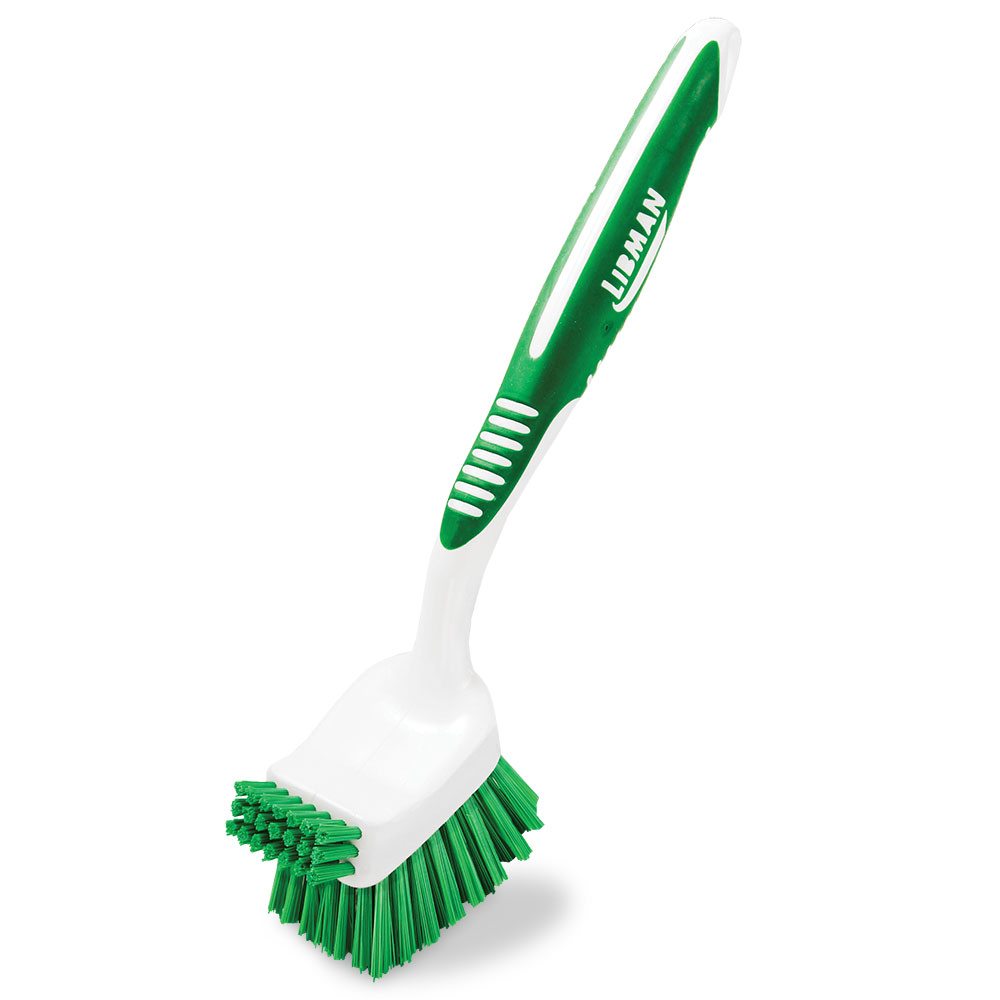 Libman Commercial Big Job Kitchen Brushes, 8in x 3in, Green/White, Pack Of 6 Brushes MPN:1042