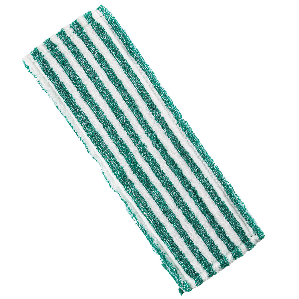 Libman Commercial Microfiber Wet/Dry Floor Mop Refills, 6-1/2in x 18-1/2in, Green/White, Pack Of 6 Refills MPN:119