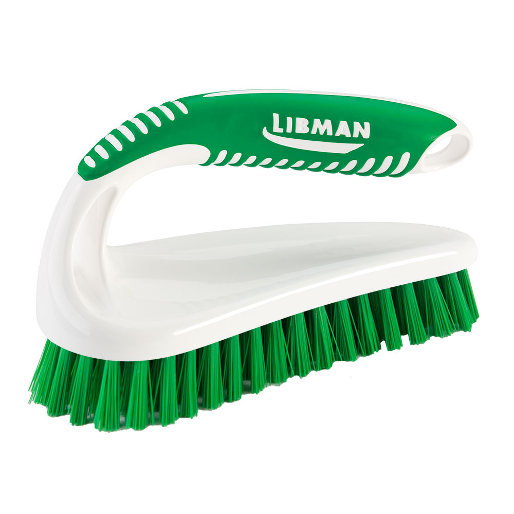 Libman Commercial Power Scrub Brushes, 7in x 2-1/2in, Green/White, Pack Of 6 Brushes MPN:57