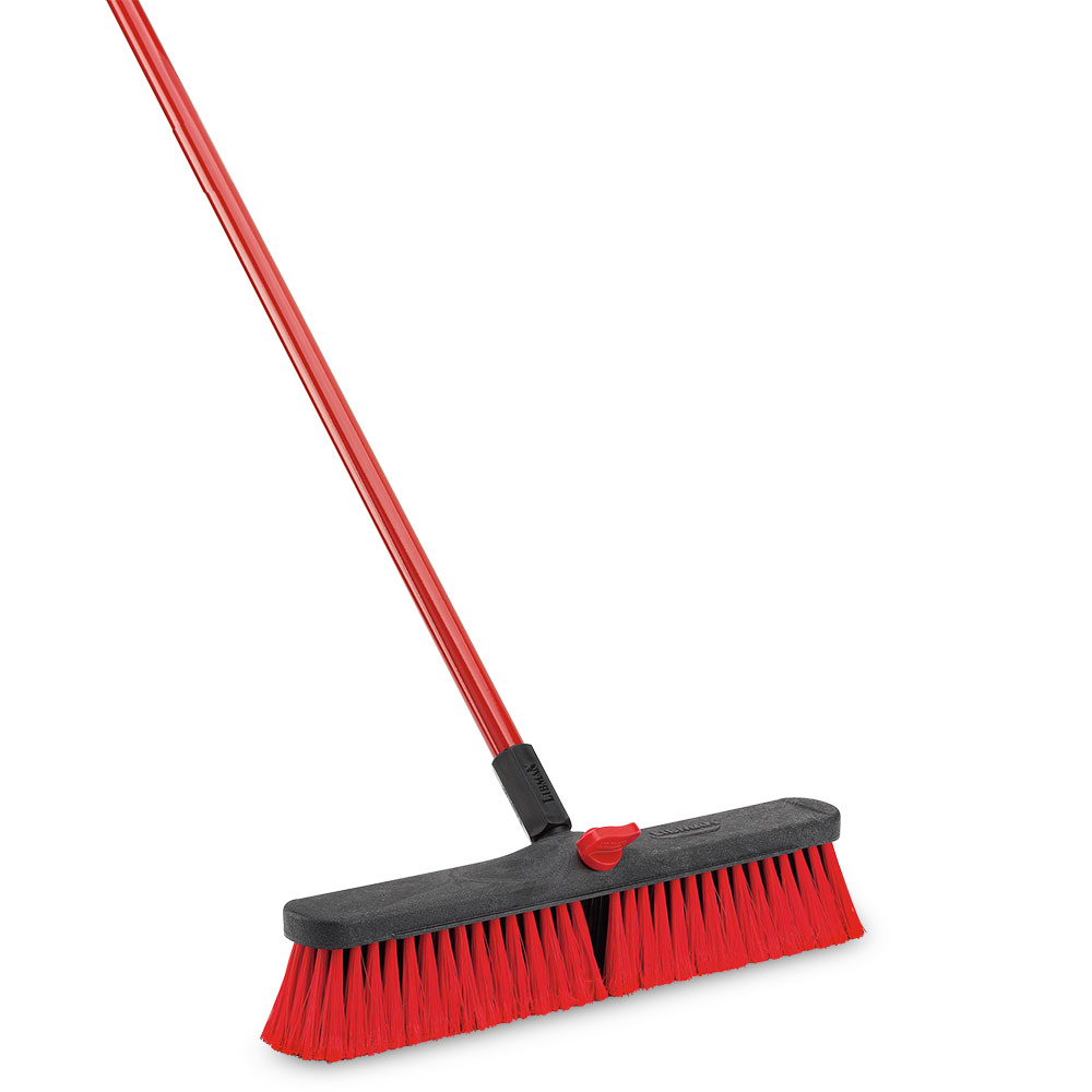 Libman Commercial Multi-Surface Steel Push Brooms, 18in, Set Of 4 Brooms MPN:804