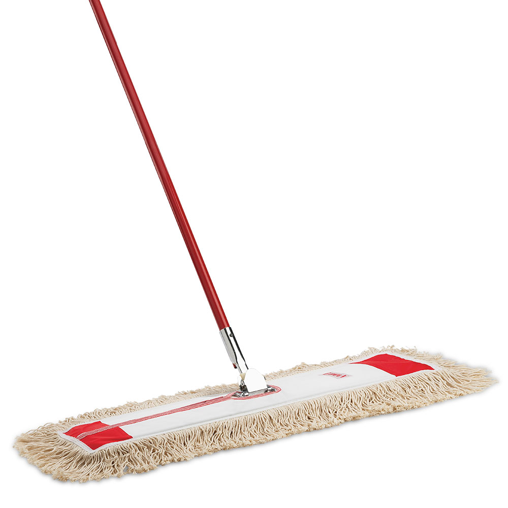 Libman Commercial Steel Dust Mops, 24in, Red/White, Pack Of 6 Mops MPN:922