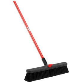 Libman Commercial Push Broom with Resin Block - 18 - Fine-Duty Bristles - 800 800 - Pkg Qty 4