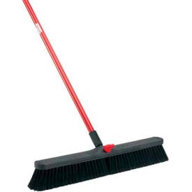 Libman Commercial Push Broom with Resin Block - 24 - Fine-Duty Bristles - 801 801 - Pkg Qty 4