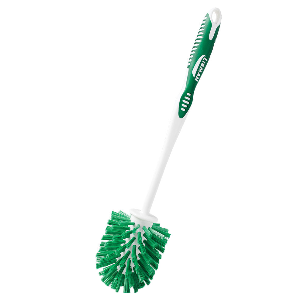 Libman Commercial Round Bowl Brushes, 14in, White/Green, Pack Of 6 Brushes MPN:22
