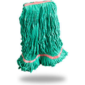 Libman Commercial 14 oz. Blended Looped-End Wet Mop Head Small Green 1798 - Pkg Qty 12