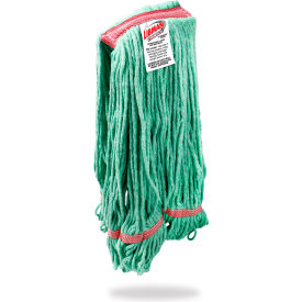 Libman Commercial 28 oz. Blended Looped-End Wet Mop Head X-Large Green 1801 - Pkg Qty 12