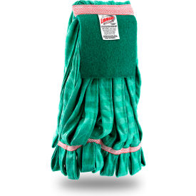 Libman Commercial Large Microfiber Looped-End Wet Mop Head w/ scrub Pad Green 1831 - Pkg Qty 12