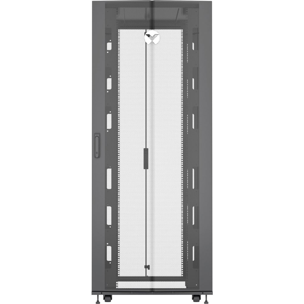 Vertiv VR Rack - 48U Server Rack Enclosure___REALPIPE___ 800x1200mm___REALPIPE___ 19-inch Cabinet (VR3357) - 2265x800x1200mm (HxWxD)___REALPIPE___ 77% perforated doors___REALPIPE___ Sides___REALPIPE___ Casters MPN:VR3357