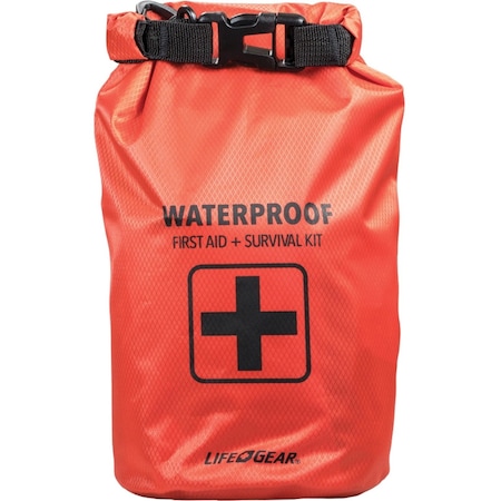 Survival/First Aid Kit, Plastic, Fabric, Glass Waterproof, 130 Components MPN:41-3820