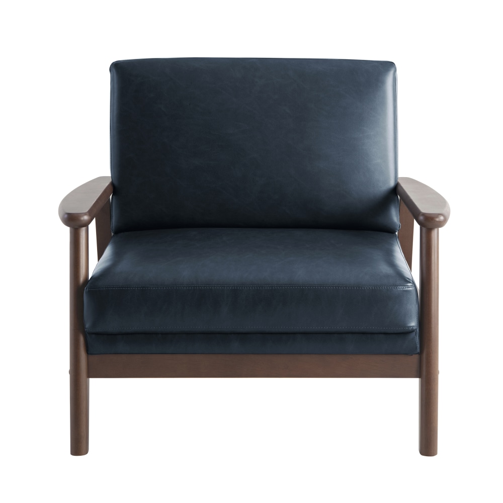 Lifestyle Solutions Anaheim Faux Leather Accent Guest Chair, Navy MPN:171A010NVY