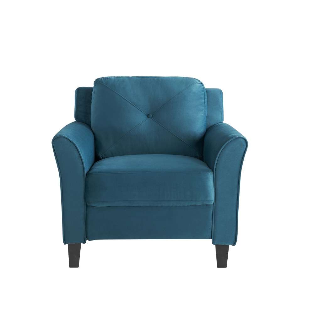 Lifestyle Solutions Hanson Microfiber Chair With Curved Arms, Blue/Black MPN:CCHRFKS1BLUVA