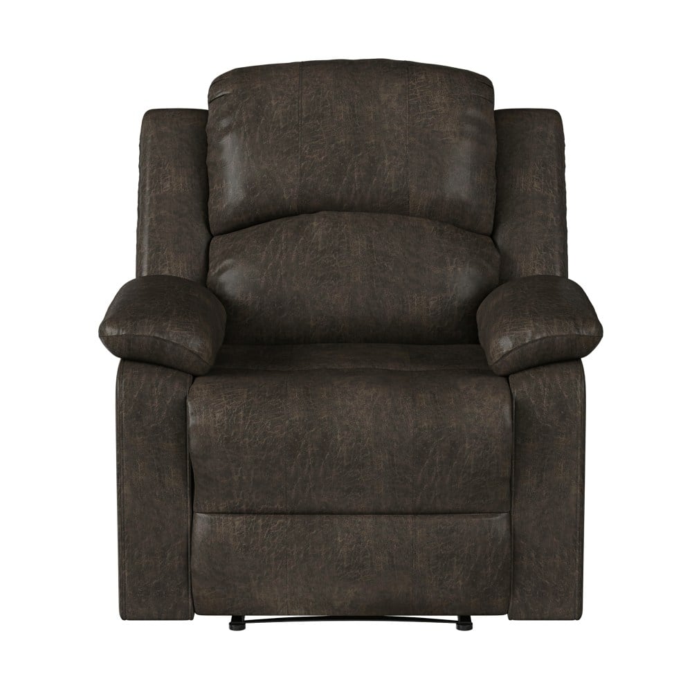 Relax A Lounger Dorian Faux Suede Manual Recliner, Brown MPN:RC-DBYKU3008