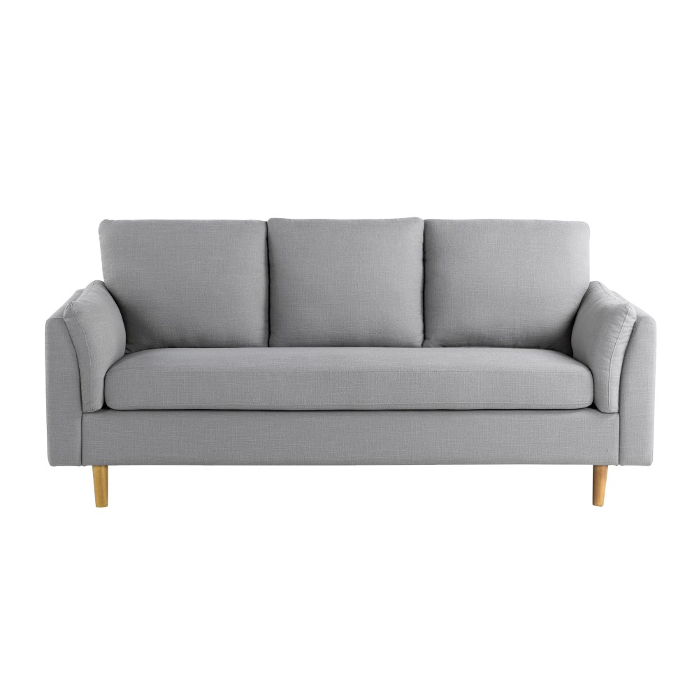 Lifestyle Solutions Santiago Polyester Sofa, 35inH x 79inW x 32-5/16inD, Light Gray MPN:133A015LTG