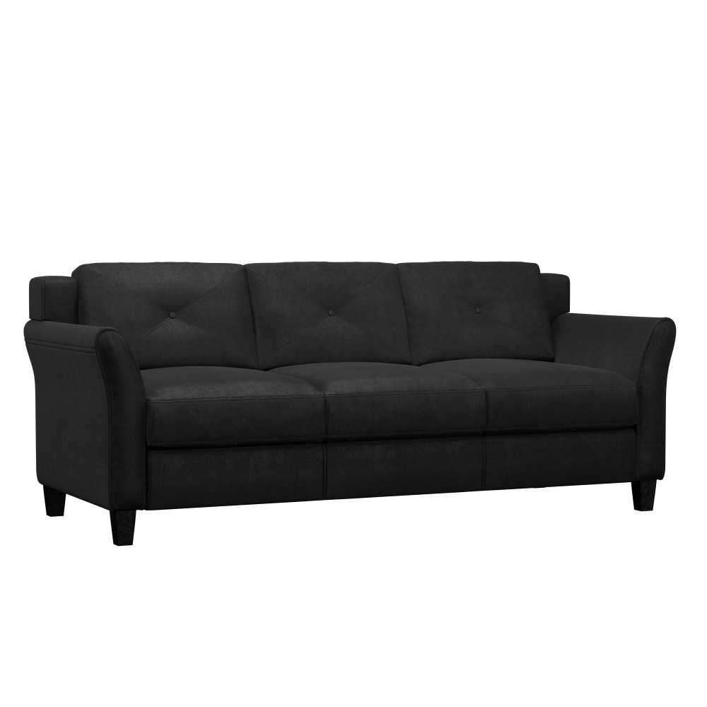 Lifestyle Solutions Hanson Microfiber Sofa, Black MPN:CCHRFKS3M26BKVA