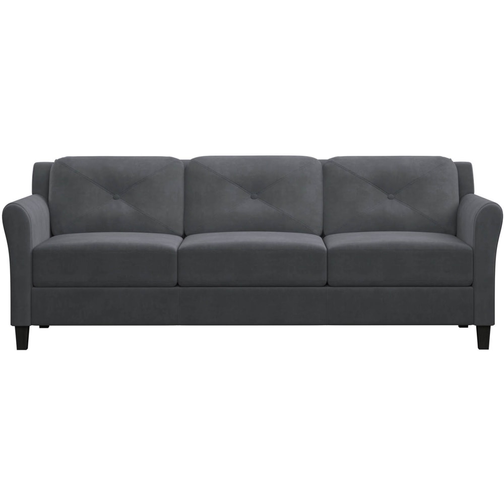 Lifestyle Solutions Hanson Microfiber Sofa, Dark Gray MPN:CCHRFKS3M26DGRA
