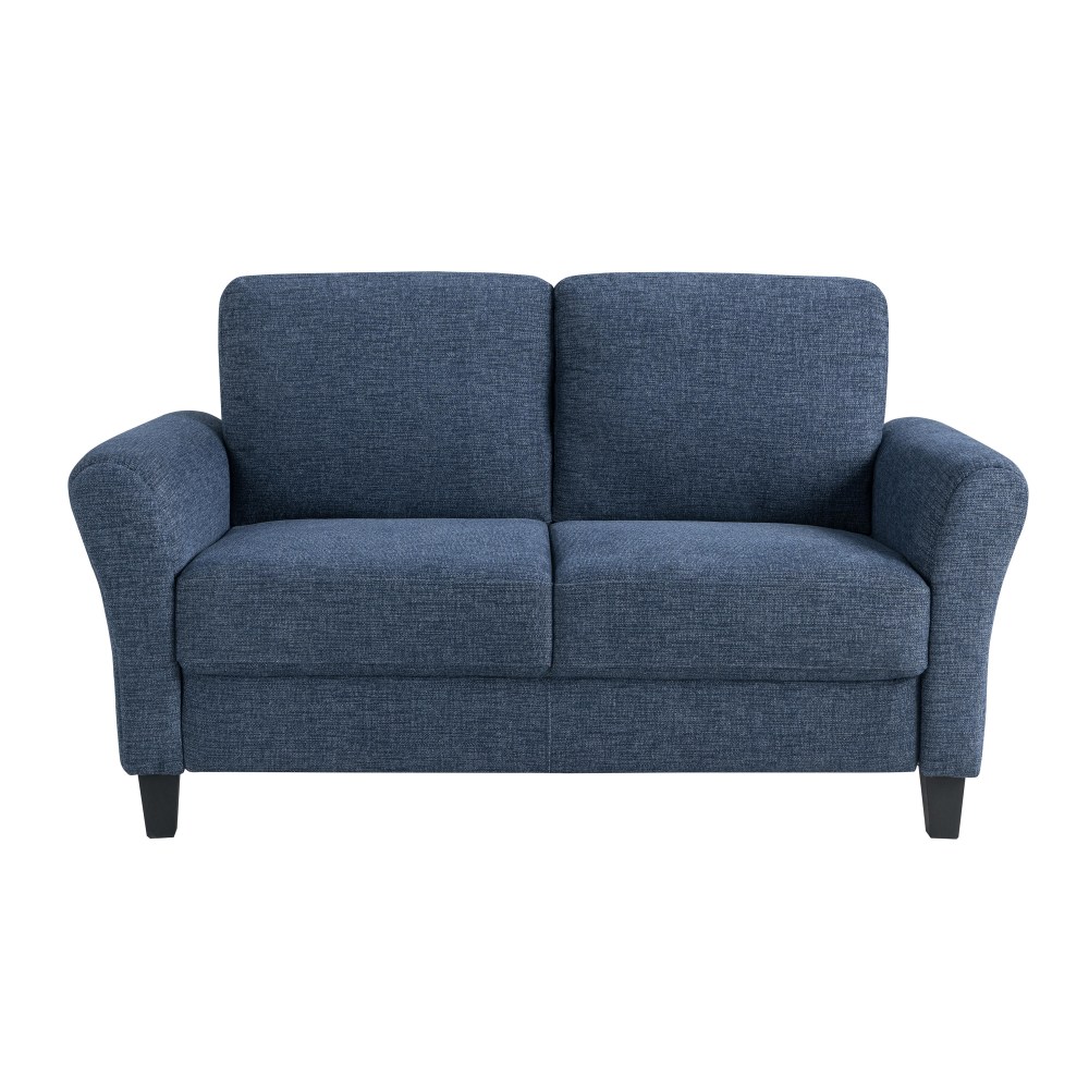 Lifestyle Solutions Winslow Loveseat With Rolled Arms, 32-3/4inH x 59-9/10inW x 31-1/2inD, Blue MPN:CCWENKS2BLURA
