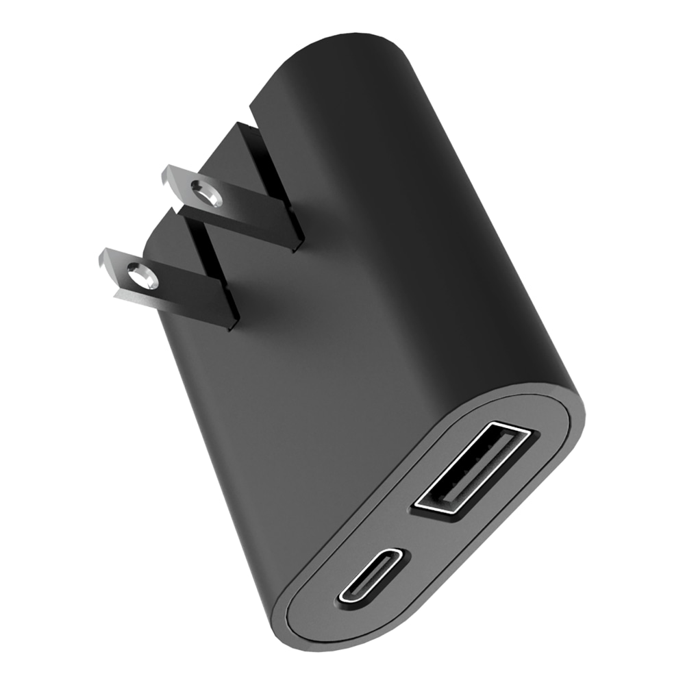 iHome Ultra Boost AC Pro 18W 2-Port Slim Wall Charger, Black MPN:IHCT5108B-OD