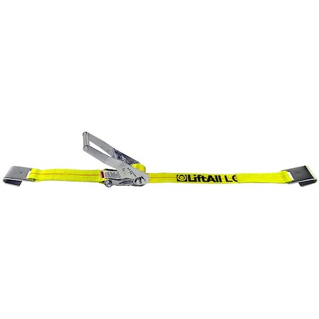 Tiedown, RtchtStrapAsmbly, 3300 lb, Flat Hk, Color: Yellow MPN:61002