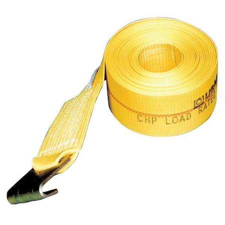 Tiedown, Winch Strap, WLL5000 lb, Flat Hook MPN:61203