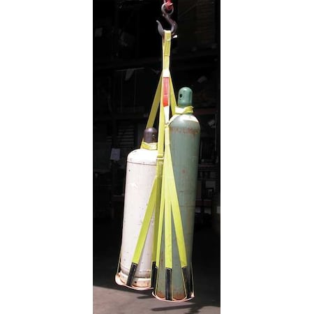 GasBottleSlng, Ylw, Vrtcl, Nylon MPN:GBS2N